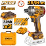 Visseuse à choc 20V 2batteries 285Nm