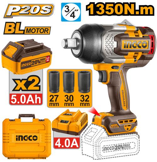 CIWLI20135 Boulonneuse Brushless 3/4 20 V 1350Nm Ingco Ingco – Image 1