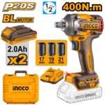 Boulonneuse à choc sans charbons 20V 1/2" 400 Nm 2Batt 2Ah et 1 Chargeur