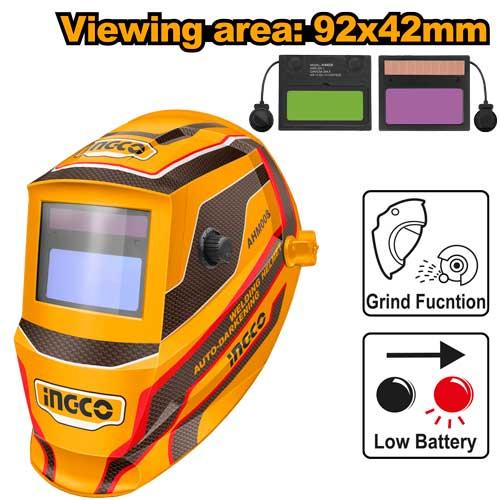 AHM008_1 Casque de soudeur Viewing Area:92×42mm Arc Sensor – Image 1