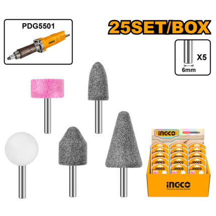 Jeu De 5 Meules Sur Tige  6Mm Pour Pdg5501