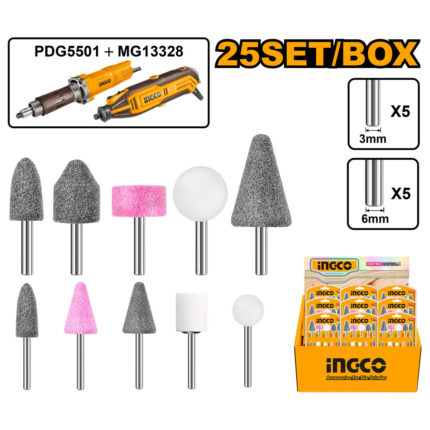 Jeu De 10 Meules Sur Tige  Pour Meuleuses Pdg4003 Pdg5501