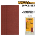 Jeu feuilles abrasives ponçage 50pcs 90*231mm