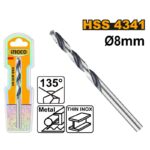 Foret Metal Hss4341 D 8Mm Ingco