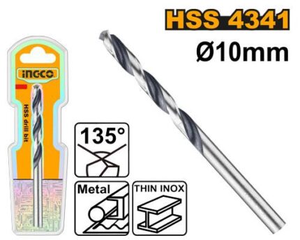 Foret Metal  Hss 4341 D 10Mm Ingco
