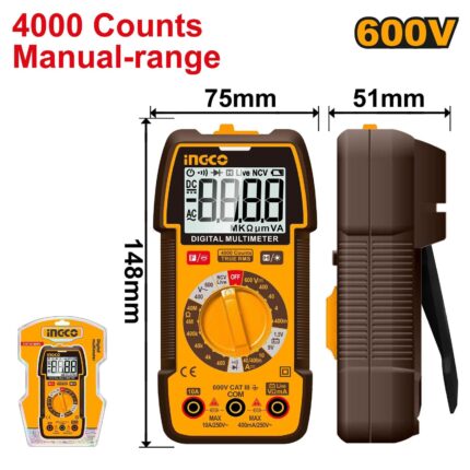 Multimètre Digital Lcd Cat.Iii 600V Ac/Dc