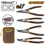 Jeu de 4 pinces circlips en acier de carbone