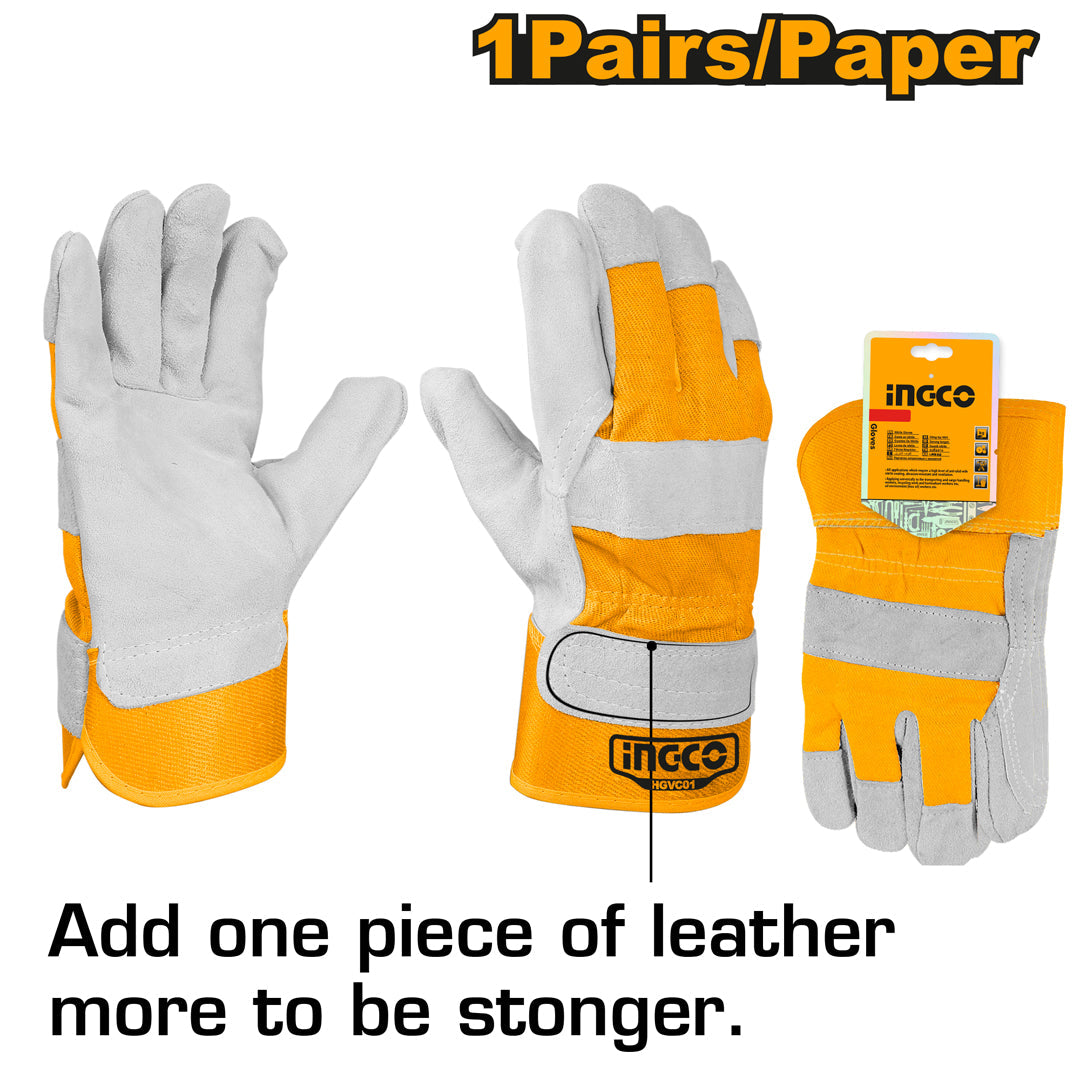 HGVC01_1 Gants en cuir de veau retourné Gants en cuir – Image 1