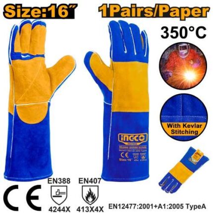 Gants De Soudage Ingco Taille : 40,6 cm (16 pouces)