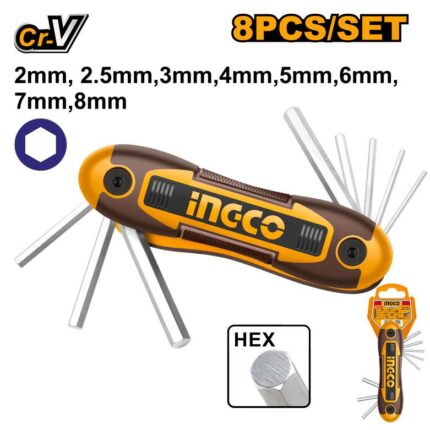 Clés de poche Hex  8pcs 2-8mm