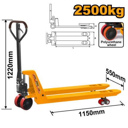 Transpalette manuel 2500kg 550*1150 mm*85 mm