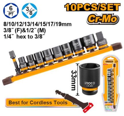 Jeu de 10 douilles à impact 3/8&Prime;