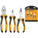 Set de 3 pinces universelle 200mm +diagonale 160mm +bec long 160mm