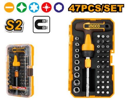 Set de 47 pièces pour tournevis avec manche