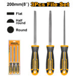 Set de 3 limes en acier 200mm