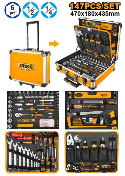Valise d'outils à main 147pcs