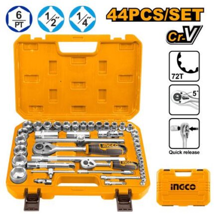 Set de douilles  1/4 et 1/2  44pièces