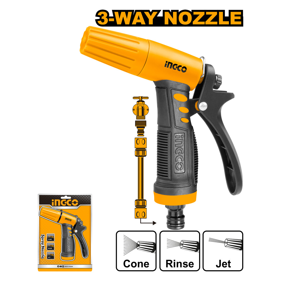 HWSG032_1 Pistolet d'arrosage 3 modes
Connecteur rapide 1/2 “et 3/4” – Image 1