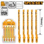 5 LAMES SCIE SAUTEUSE POUR BOIS (Dents74mm)