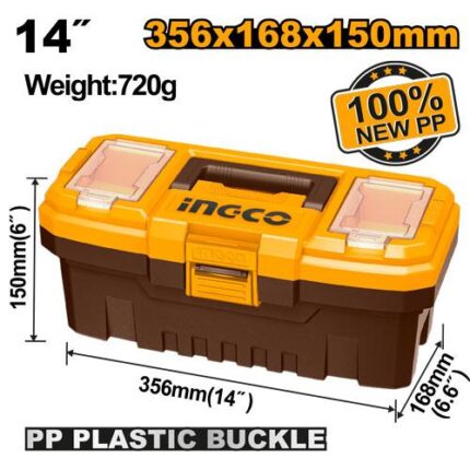 Boîte à outils en plastique pvc 14&Prime;