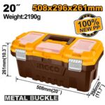 Boîte à outils pvc charnières métal 20"