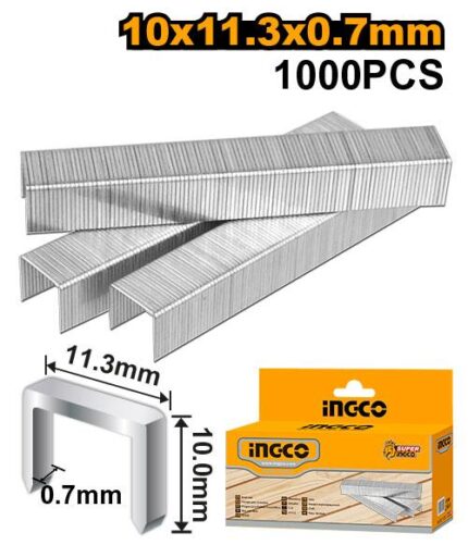 Boite Agrafe 1000Pcs Ingco 10Mm 0.7Mm Hsg1403