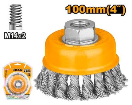 Brosse métallique torsadée 100mm