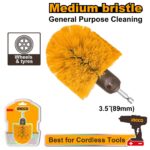 Brosse de nettoyage 360° pour visseuse à poils souples