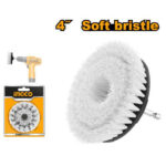 Brosse 4" pour visseuse à poils doux