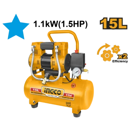 Air compresseur silencieux 15L 1100W(1.5HP)