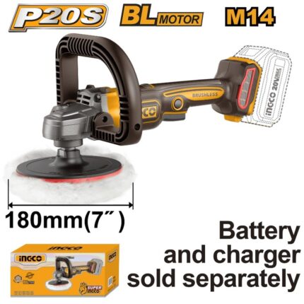 Polisseuse Sans Fil 20V Brushless 180MmSs Batt Ss Chargeur