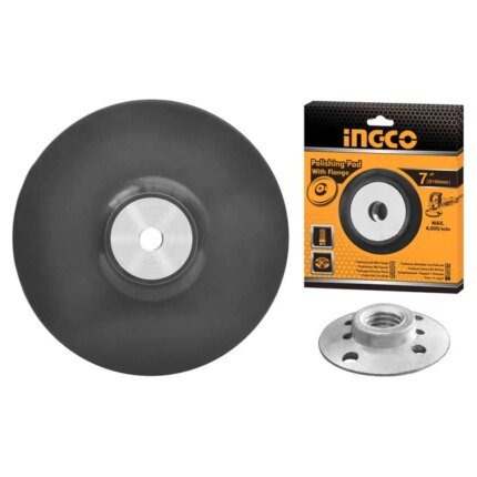 Polishing pad with flange