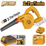 Souffleur 20V 1 Batterie 2,0 Ah
1 Chargeur