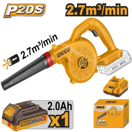 Souffleur 20V 1 Batterie 2,0 Ah
1 Chargeur
