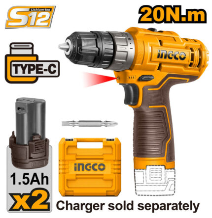 Visseuse 12V 20Nm TypeC 2 batteries Coniques