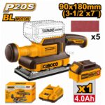 Ponceuse Vibrante Brushless 20V 90X180Mm 1Batterie+Chargeur