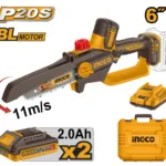 Tronçonneuse à chaîne Brushless  6" 15 cm 20V 2Bat 1 Chargeur 2Ah