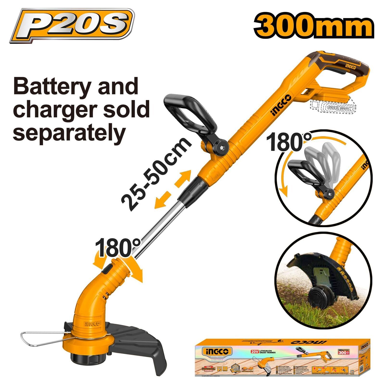 CGTLI20018_77 Débroussailleuse 20V Batterie/Chargeur non inclus – Image 1