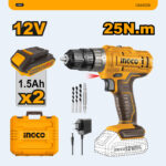 Perceuse Visseuse A Percussion 12V 25Nm 2 Batteries Plates Si