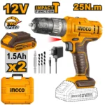 Perceuse Visseuse A Percussion 12V 25Nm 2 Batteries Plates Si – Image 3