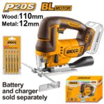 Scie Sauteuse 20V  Sans Batterie Sans Chargeur Ingco