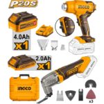 Pack Outil multifonctions/Décapeur thermique20V/
2Batteries