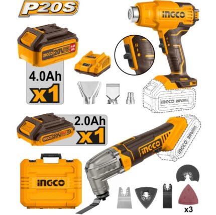 Pack Outil multifonctions/Décapeur thermique20V/
2Batteries