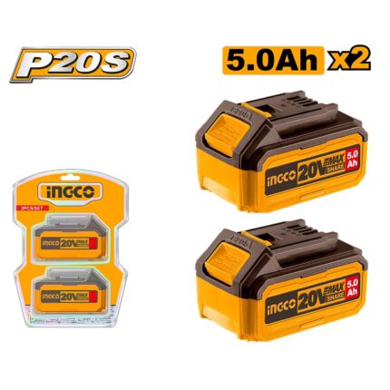 Kit De 2 Batteries 4Ah Ingco