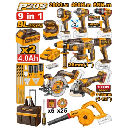 Pack De 9 Machines  Ingco