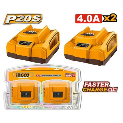 Pack De 2 Chargeur 4.0Ah Ingco