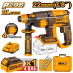 Marteau perforateur 22mm 20V + 1Batterie 4Ah