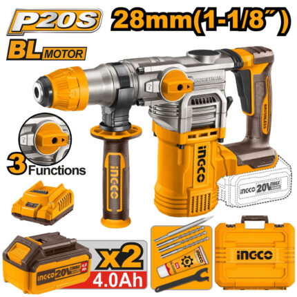 Marteau Perforateur Brushless  20V Sds Plus 28Mm 2Bat 5Ah