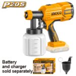 Pistolet à peinture sans fil 20V batterie et chargeur NON inclus