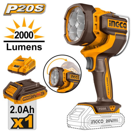 Lampe de travail 20 V 1 Batt 2Ah et Chargeur